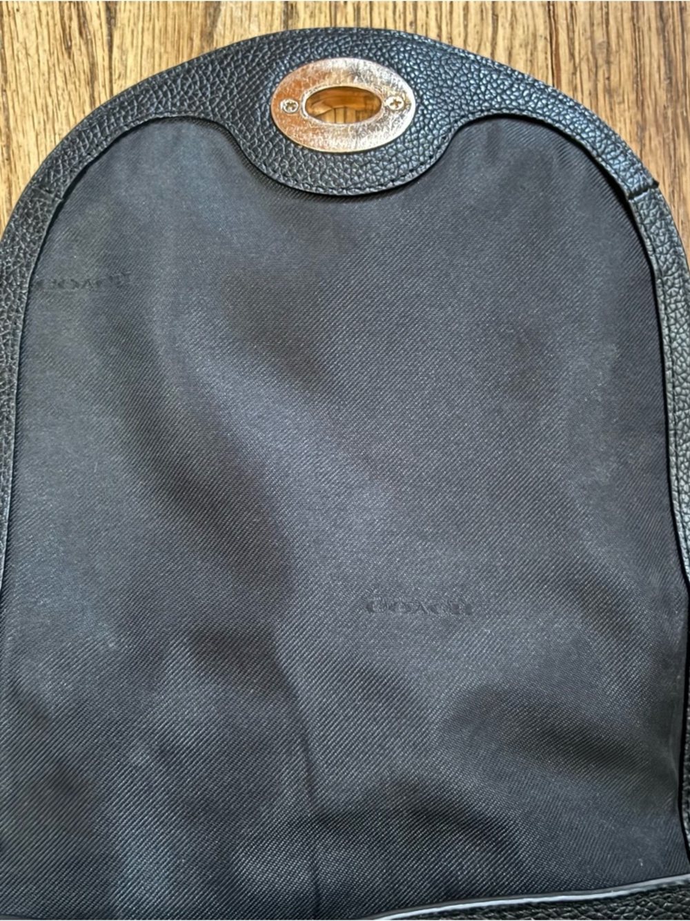 Coach Turnlock Rucksack Backpack Black Pebble Leather Bag Retail $398 - Picture 6 of 8